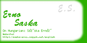 erno saska business card